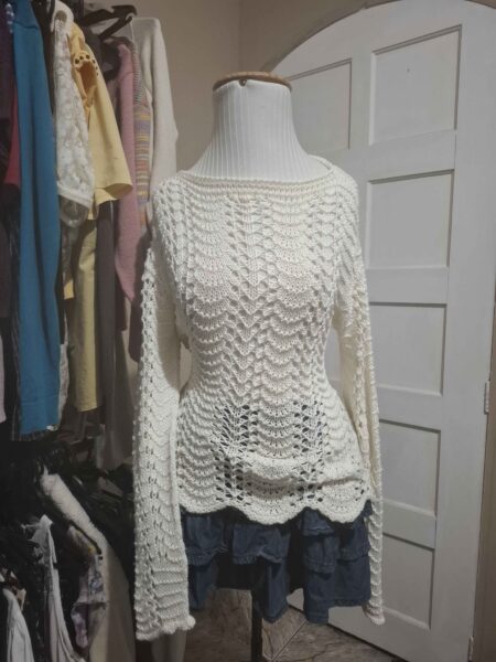 blusa croche white